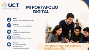 Mi Portafolio Digital Introducción A La Educación Secundaria Rosmer Meregildo