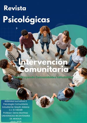 Maylin Aldana Psicología Comunitaria Sección 1 Actividad Sumativa 3