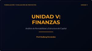 Unidad V Finanzas