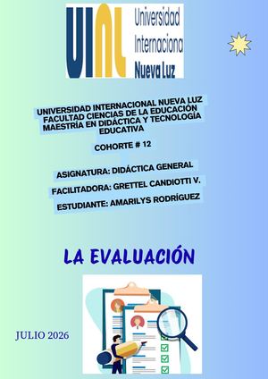 Portafolio Didactico La Evaluación