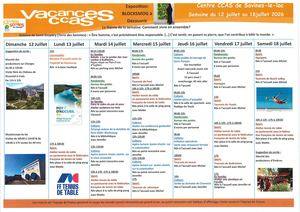 Programme D'animation Du 12 Au 18 Juillet 2026
