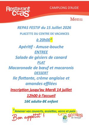 Menu Repas Festif 15726