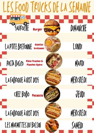 LES FOOD TRUCK DE LA SEMAINE