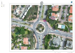 הנמכת מעברי חצייה מוגבהים סימון מיקומי העבודות