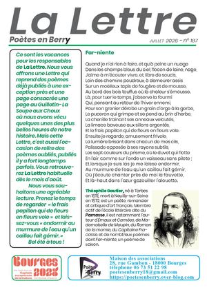 Lettre Des Poètes En Berry 07 2026