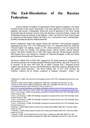 The End–dissolution Of The Russian Federation