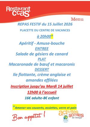 Menu Repas Festif 15726