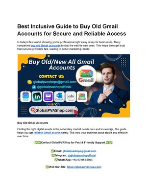 Affordable And Reliable Source to Buy Old Gmail Accounts