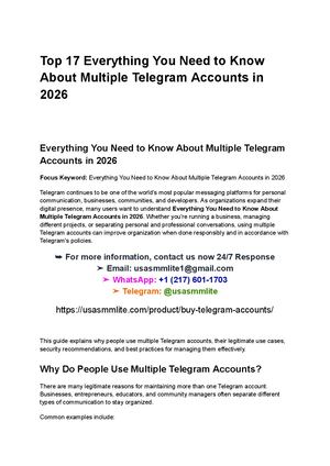 Top 17 Everything You Need To Know About Multiple Telegram Accounts In 2026 (1)