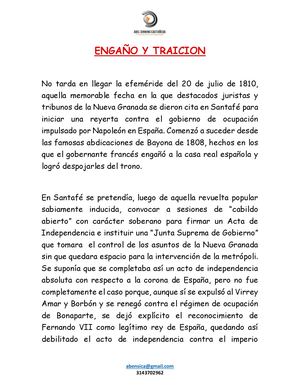 Engaño Y Traicion