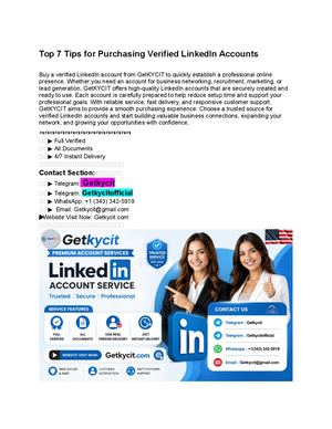 Top 7 Tips For Purchasing Verified Linked In Accounts (Fast Delivery)