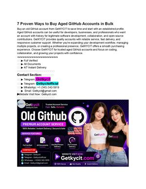 89 Proven Ways To Buy Aged Git Hub Accounts In Fast Delivery