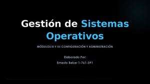 Sistemas Operativos Módulos Iii Y Iv 101142
