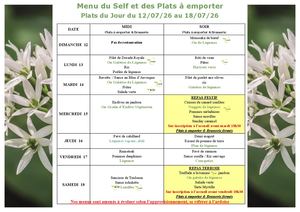 Menu Du 12 Juillet Au 18