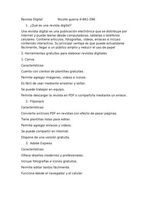 Tarea De Revistas
