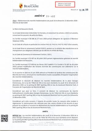 Fichier Parution Des Arrêtés N° 26 402 à 26 405
