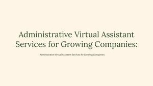 Administrative Virtual Assistant Services