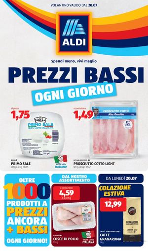 Aldi Offerte Da Lunedi 20 Luglio