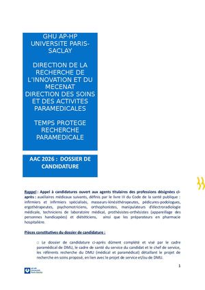 Dos Candidat Tps Protég Rech Paraméd Ghu Aphp Paris Saclay 2026