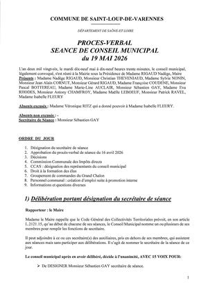 Pv Conseil Municipal Du 19 Mai 2026
