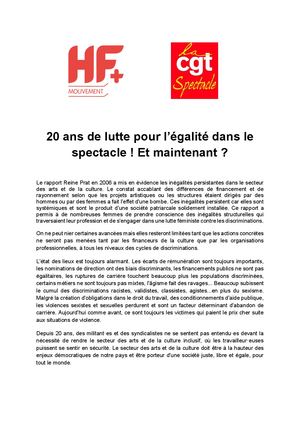 Communiqué Hf Cgt