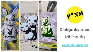 P*NM - Catalogue des œuvres - Artist's artwork catalog - Artiste street art & stencil