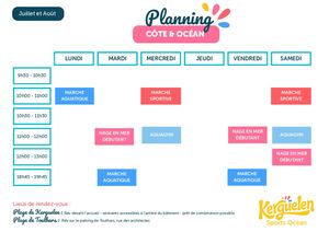 Planning Sports en mer