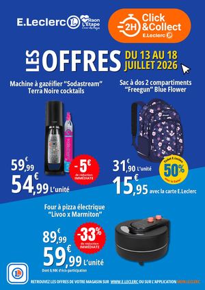 Les offres Click&Collect du 13 au 18 juillet 2026 !