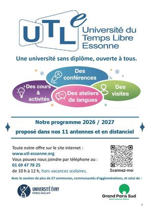 Dépliant Programme 2026 2027