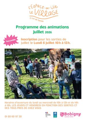 Programme juillet - Le Village