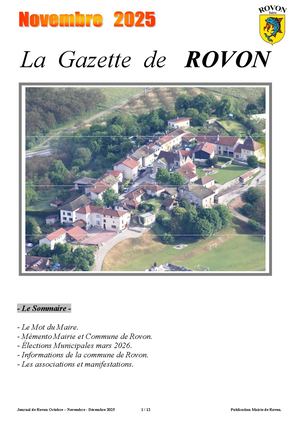 Gazette Novembre 2025