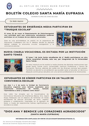 Boletín CSME Mes de Junio
