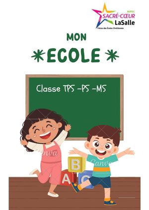 Livret d'accueil Tps Ps