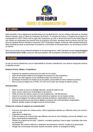 Offre Chargé.e De Communication