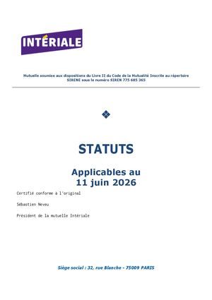 Interiale Statuts Ag Juin 26 Vf Certifiés Conformes