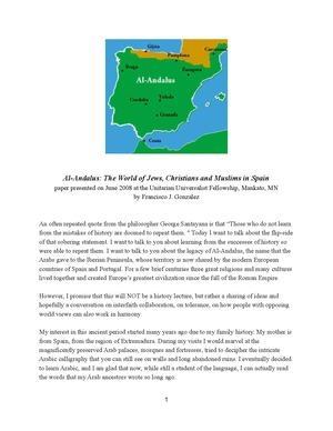 Al Andalus The World Of Jews, Christians And Muslims In Spain