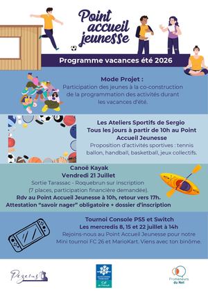 Programme Vacances Ete 2026