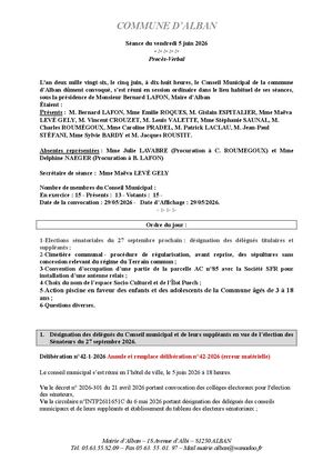 Pv Séance Du 05 06 2026