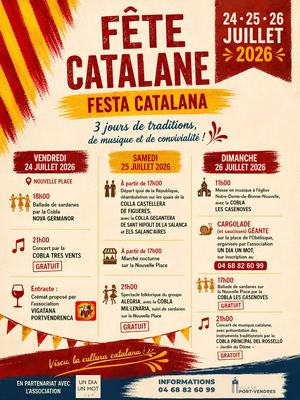 FÊTE CATALANE – Programme du 24 au 26 juillet