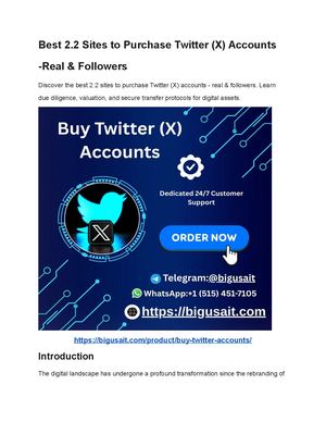 Best 2 2 Sites To Purchase Twitter (X) Accounts Real & Followers