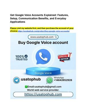 How To Buy Verified Google Voice Accounts For Us And Uk Users
