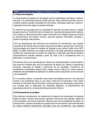 fundamentos de la Inteligencia Artificial Generativa.