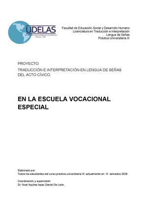 Proyecto Escuela Vocacional Especial