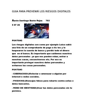 Guia Para Prevenir Los Riesgos Digitales