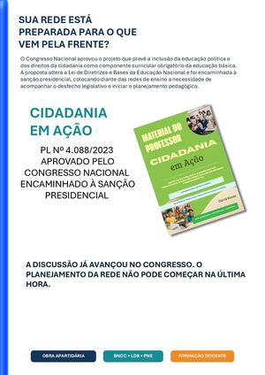 CIDADANIA - EDUCAÇÃO POLÍTICA E DIREITOS DA CIDADANIA