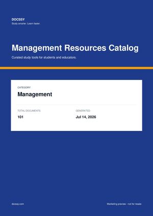 Management Resources & Test Banks