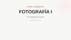 Fotografía I