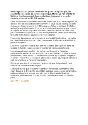 Mensonge N° 6