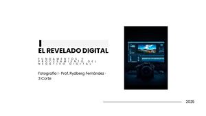 El Revelado Digital Fundamentos y Procesamiento Del Negativo Digital 1