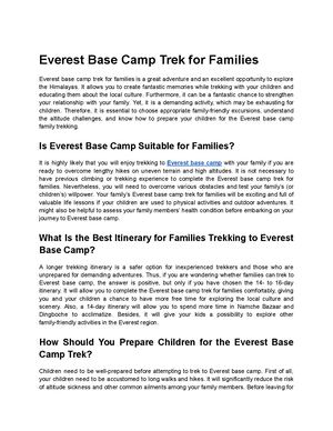Everest Base Camp Trek Cost Breakdown Essay (5)